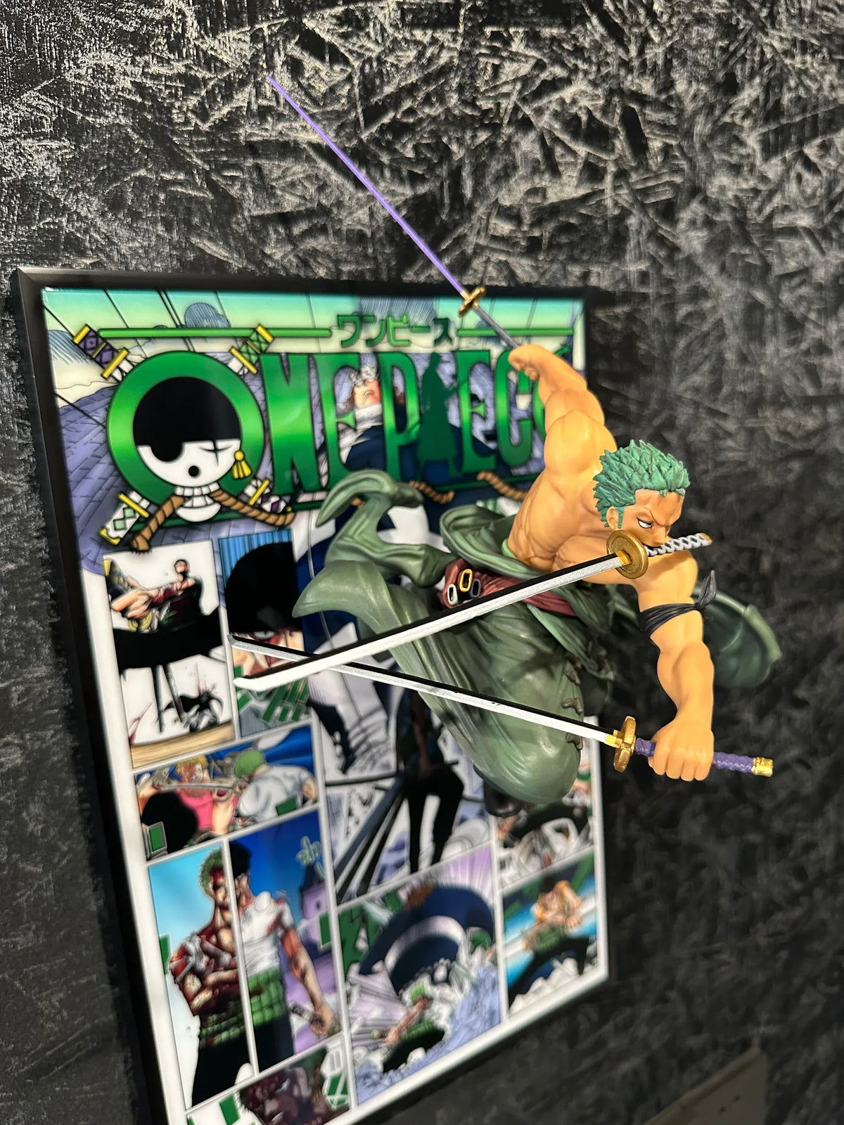 Figuras de anime y pinturas 3D de Zoro