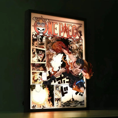 Ace One Piece 3D Anime Light Paintings