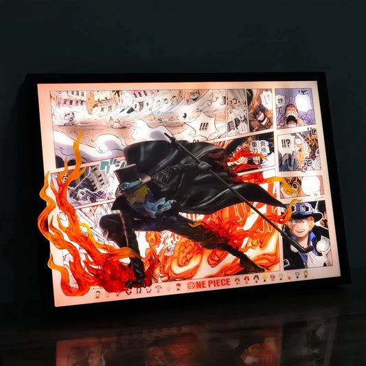 One Piece Sabo 3D Anime Light Painting