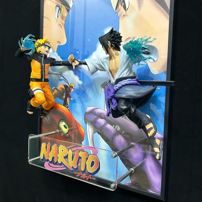 Naruto vs Sasuke 3D Figurine Art Frame