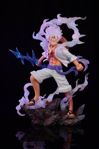 Figura de anime de Luffy y pintura 3D