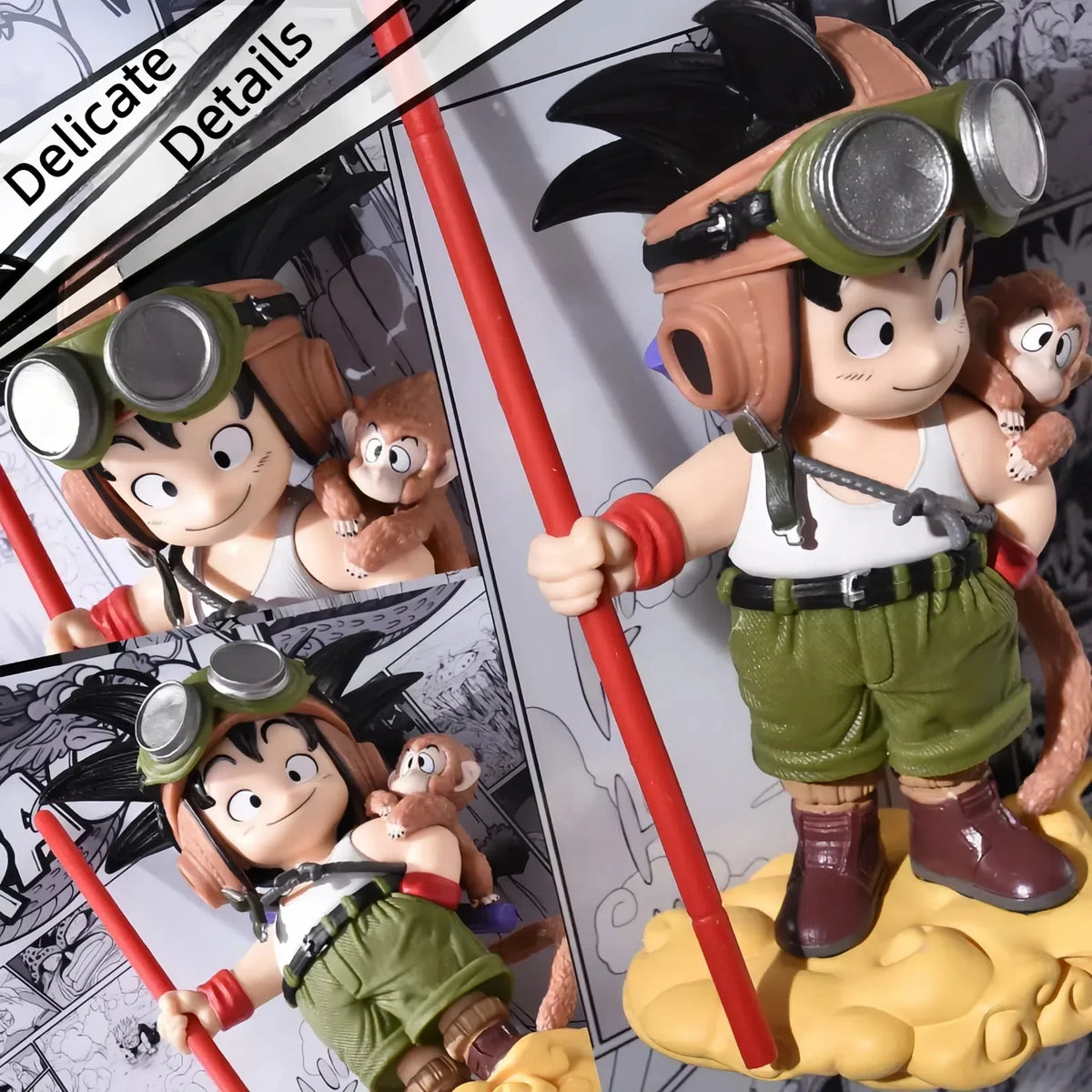 Cuadro luminoso 3D del pequeño Goku de Dragon Ball