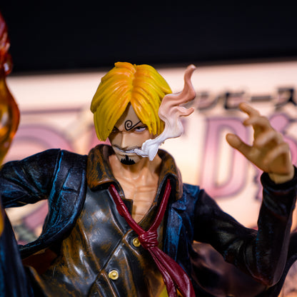 Pintura con luz del anime 3D de Sanji de One Piece