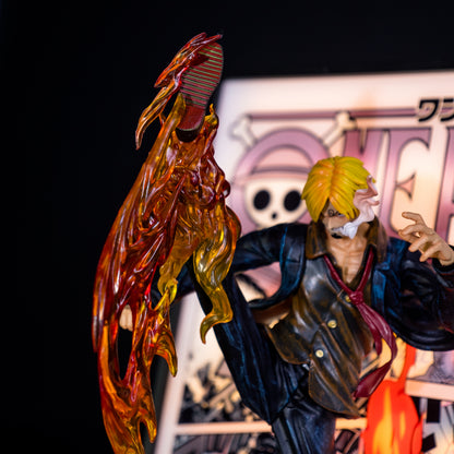 Pintura con luz del anime 3D de Sanji de One Piece