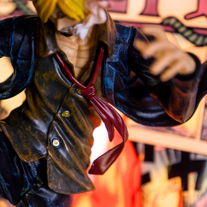 Pintura con luz del anime 3D de Sanji de One Piece