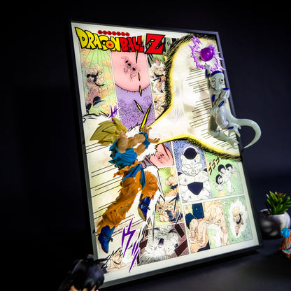 Goku vs Ferisa fight scene 3D Light Painting