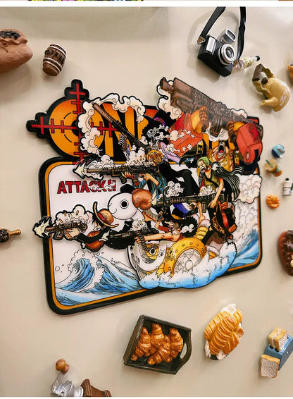 One Piece Fridge Magnet Luffy Zoro Chopper