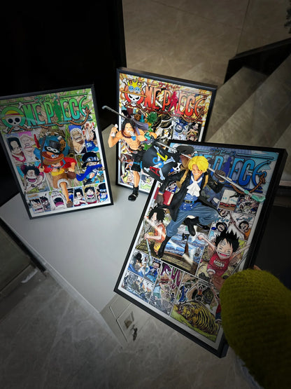 Luffy, Sabo,Ace 3D Anime Art Home Decor