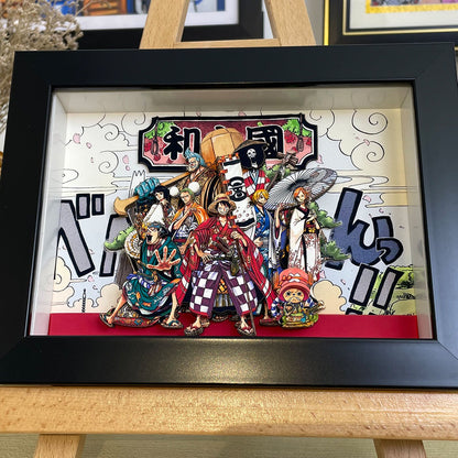 Figuras y arte para el hogar de la tripulación del sombrero de paja en 3D de One Piece