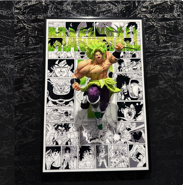 Dragon Ball Z 3D painting Goku, Broly,Vegeta,Trunks
