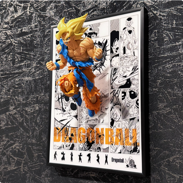 Dragon Ball Z 3D painting Goku, Broly,Vegeta,Trunks