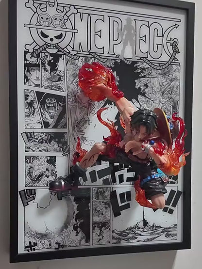 Ace One Piece 3D Anime Light Paintings