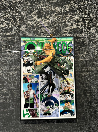 Figuras de anime y pinturas 3D de Zoro
