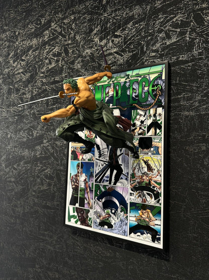 Figuras de anime y pinturas 3D de Zoro